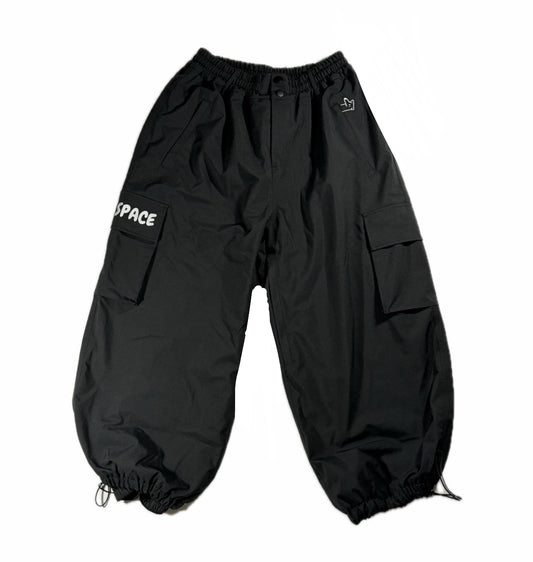 Cargo black ski pants